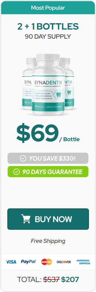 Synadentix oredr 3 bottles